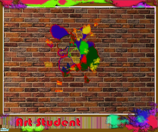 Sims 2 — Art Student -Colours on wall by huabanzhu — 