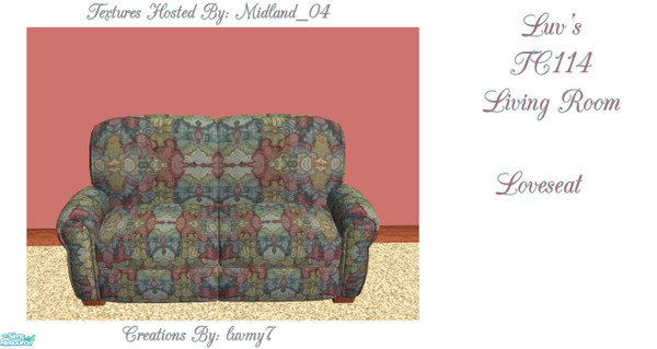 Sims 2 — Luvs TC114 Living Room -  Loveseat by luvmy7 — A Living Room I recolored using the awesome textures of TC114