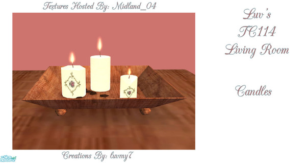 Sims 2 — Luvs TC114 Living Room -  Candles by luvmy7 — A Living Room I recolored using the awesome textures of TC114