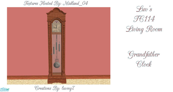 Sims 2 — Luvs TC114 Living Room - Grandfather Clock by luvmy7 — A Living Room I recolored using the awesome textures of