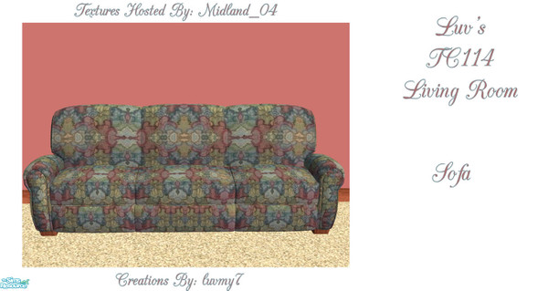 Sims 2 — Luvs TC114 Living Room -  Sofa by luvmy7 — A Living Room I recolored using the awesome textures of TC114 hosted