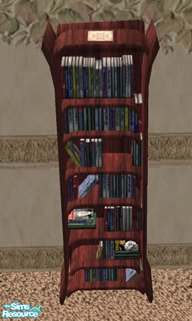 Sims 2 — Ultra Modern_Brown floral - bookcase by ead425 — 
