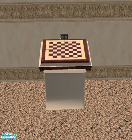 Sims 2 — Ultra Modern_Brown floral - chess board by ead425 — 
