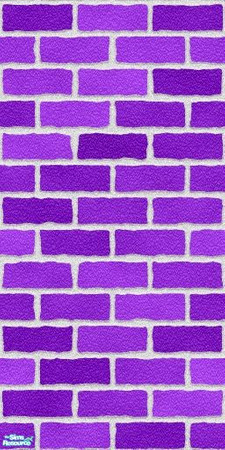 Sims 2 — Purple Brick Wall by bseblwmn — Purple Brick Wall