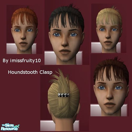 Sims 2 — Houndstooth Clasp Set by imissfruity10 — This set features a houdstooth pattern clasp for adults, elders, teens,
