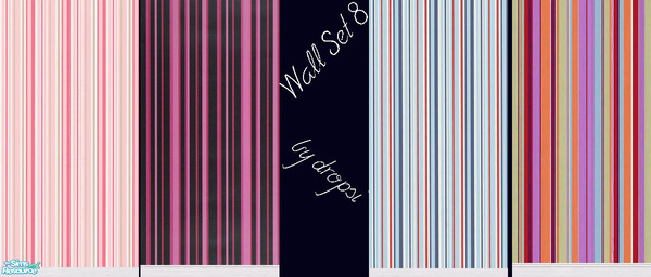 Sims 2 — S2LB - Striped Walls - Set 8 by Dropsi1986 — **ENJOY**