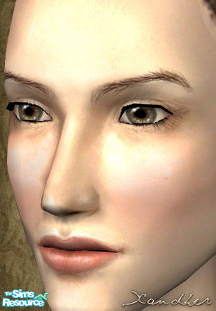 Sims 2 — Naturelle Eye Shadow - Bisque by Xandher — A neutral, flesh-toned eyeshadow that is perfect for any age group,