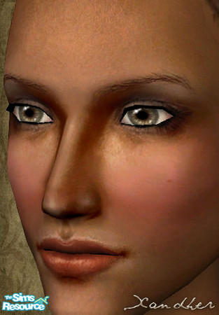 Sims 2 — Naturelle Eye Shadow - Mud by Xandher — A neutral, flesh-toned eyeshadow that is perfect for any age group, men