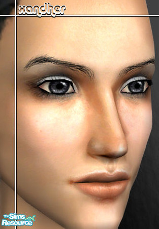 Sims 2 — Pop Eyeshadow - Newsie by Xandher — A dramatic, colorful eyeshadow with a smokey black base, and a pop of