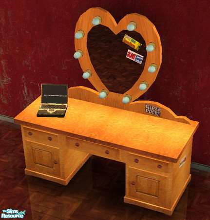 Sims 2 — Vanity Fair - mirror with 9 colours - light by Daislia — New mesh Jeanette\'s heart-shape mirror from VTMB, This