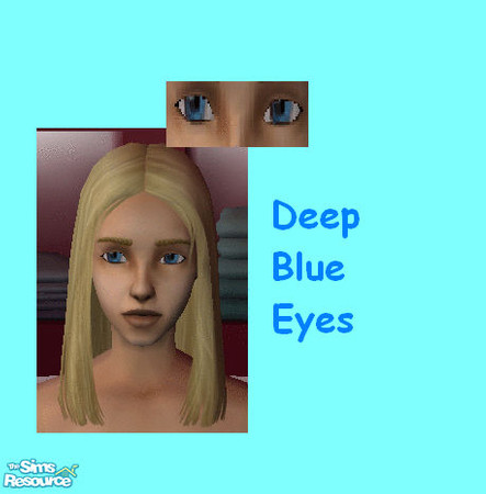 Sims 2 — Deep Blue Eyes by Looloo87 — These deep blue eyes are full of charactar! They are shiney and stunning they look
