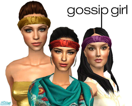 Sims 2 — A set of fashionista satin headwarmers by ancsie18 — A set of fashionista satin headwarmers.