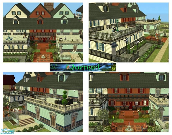 Sims 2 — Quengel 42 by Quengel — 3 different & luxurious apartments! Each with its own cellar with enough free space