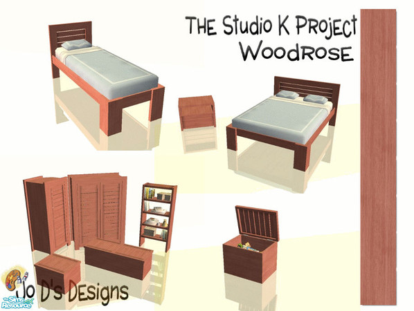 Sims 2 — Leyris Bedrooms Studio K Match Woodrose Set by simmaniac2005 — I LOVE Studio K walls & floors & I wanted