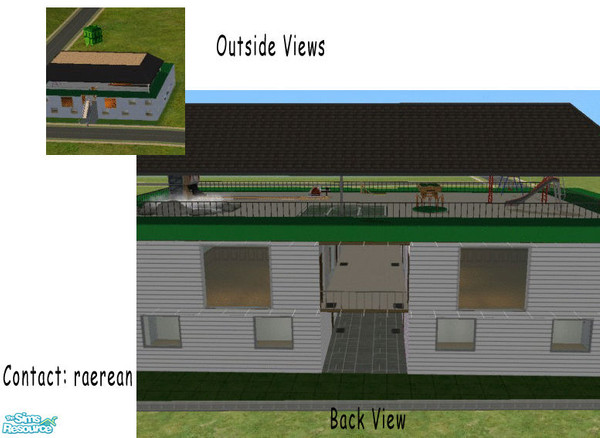 Sims 2 — Fully covered  by raerean — Ten apartments - six 2-bedroom, four 3-bedroom Rooftop recreation area (covered)