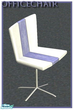 Sims 2 — Pure Teenroom Officechair by Angela — White and Purple teenroom, set contains: Daybed, Endtable, Curtains (2)