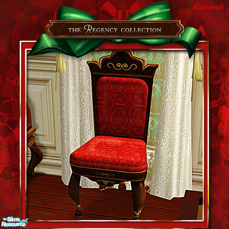 Sims 2 — Regency RED Collection - Dining Chair Red Recol by Cashcraft — Regency Red is a set recolor of my Regency Dining