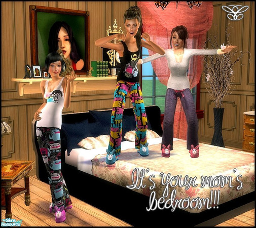 Sims 2 — It\'s Your Mom\'sBedroom! by cippa1982 — 3 pajamas for female teens! Don\'t forget to download the required mesh