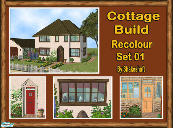 Sims 2 — Cottage Build Recolour Set 01 by Shakeshaft — The first recolour set of the Cottage Build set, included are