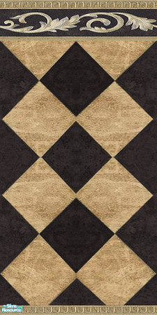 Sims 2 — Ebony Black Marble Walls & Floors Set - Wall 03 by Sheera — Part of my Ebony Black Marble Walls & Floors