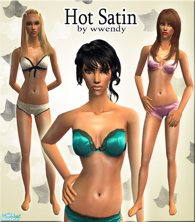 Sims 2 — Hot Satin by wwendy — 3 hot lingeries. Hope you like them :)