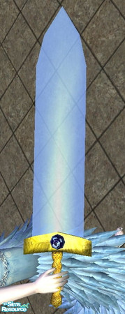 Sims 2 — Glass Sword - Blue by Daislia — New mesh hand accessories, both gender, for teens and up, enjoy!