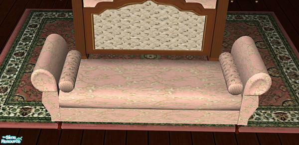 Sims 2 — Caher bedroom Loveseat by lisa9999 — Silk crocheted silk with brocade pillows.