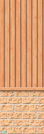 Sims 2 — Studio K Vertical Wood & Light Block - Cantaloupe by StudioKhagerks — 
