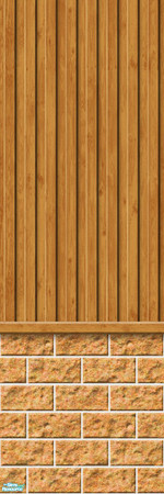 Sims 2 — Studio K Vertical Wood & Light Block - Golden by StudioKhagerks — 
