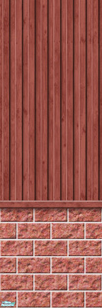 Sims 2 — Studio K Vertical Wood & Light Block - Burnt Coral by StudioKhagerks — 