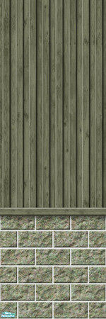 Sims 2 — Studio K Vertical Wood & Light Block - Moss by StudioKhagerks — 