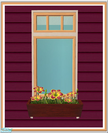 Sims 2 — Prima Single Window-Box - Wood 08 by Shakeshaft — Part of a recolour of the Prima Build Set,included recolours