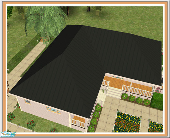Sims 2 — Prima Roof Black by Shakeshaft — Part of a recolour of the Prima Build Set,included recolours of the Inner and