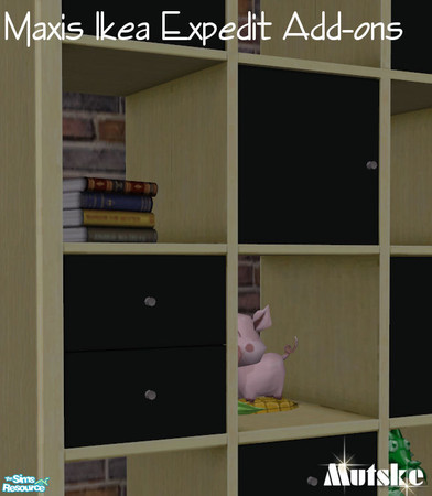 Sims 2 — Expedit Doors Black Recolor by Mutske — 
