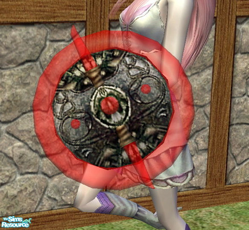 Sims 2 — Glass Shield - Red by Daislia — New mesh left hand accessories, both gender, for teens and up, enjoy!