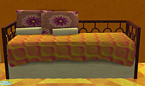 Sims 2 — Pure Teen Room RC-Orange- Day Bed by mom_of2boyz — My second recolor of Pure Teen Room by angelamvEliza. 