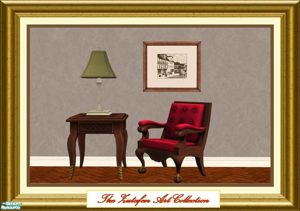 Sims 2 — Zutafen Art Collection - Elut Zutafen Collection 08 by Elut — \"Sketch of Street\" Used Maxis: