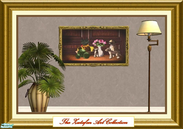 Sims 2 — Zutafen Art Collection - Elut Zutafen Collection 02 by Elut — \"Pinky with puppies\" Used Maxis: