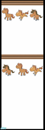 Sims 2 — \'My Baby Pony\' Nursery Collection - Wall 1 by shadow66 — From \'My Baby Pony Nursery Collection\': A seamless,