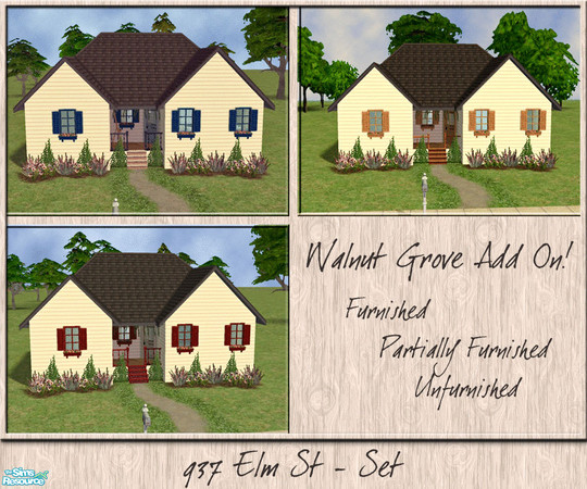 Sims 2 — 937 Elm Street - Set by Pinecat — WALNUT GROVE ADD ON! This affordable little house is so comfy your Sims may