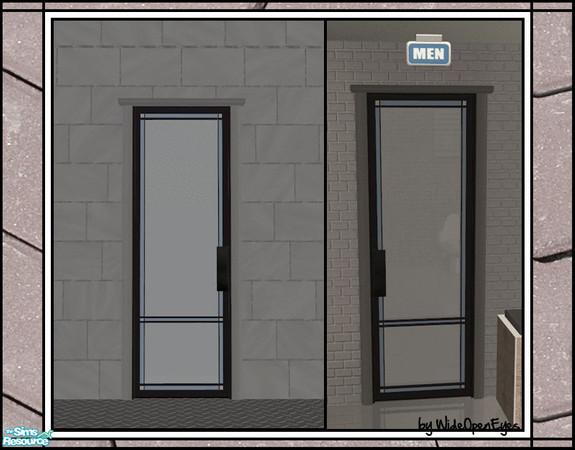 Sims 2 — Downtown Men\'s Restroom Door by wideopeneyes — These are some doors I made for my Downtown project. They match
