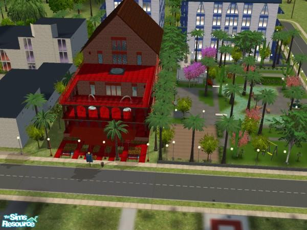 2 — Madison Shores Lot 62 by Madisim — The Red Hot Bar and Grill! 2 x 4 lot Several floors of fun !