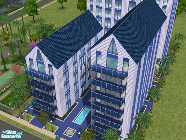 2 — Madison Shores Lot 55 by Madisim — Three nice townhouses, different levels, some have balcony areas. 3 x 5 lot size.