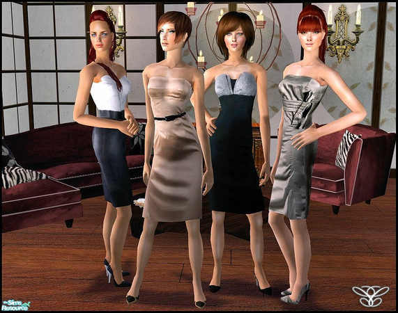 Sims 2 — Stile Donna by cippa1982 — 4 cocktail dresses for female adult sims. Don\'t forget to download the required mesh
