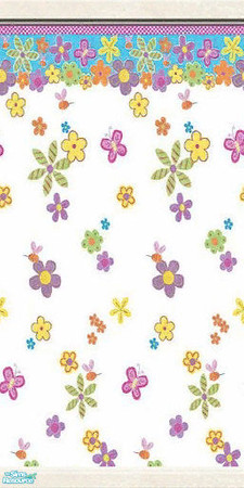Sims 2 — Pupanunu Floral Bedroom Set - Pupanunu Wallpaper 02 by VictoriaGrace — 