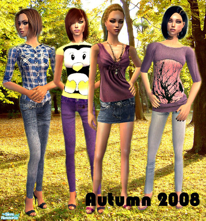 Sims 2 — AUTUMN 2008 by H76CXL — A set of autumn outfits