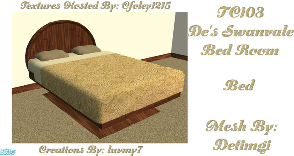 Sims 2 — TC103 Bed Room - Swanvale Bed Frame by luvmy7 — A Bed Room I recolored using Detimgi\'s awesome Swanvale Meshes