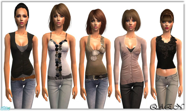 Sims 2 — QaenSet_o25 by Qaen — 5 new everyday and a new mesh.I hope you like them.Enjoy!