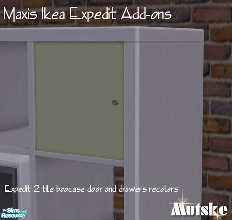 Sims 2 — Expedit 2tile Bookcase Doors Vine by Mutske — Recolor of the Expedit 2 tile bookcase.