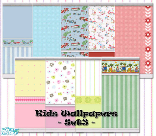 Sims 2 — Kids Wallpapers - Set3 by Donnha — Some cute walls for our little simmie boys & girls.